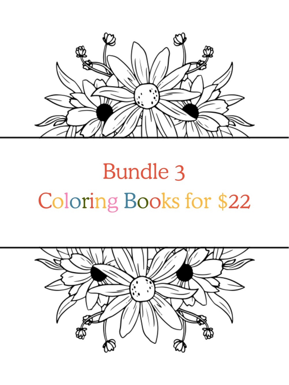 Bundle of 3 any Coloring Books for $22